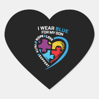 Ik draag blauw voor mijn zoon hart sticker