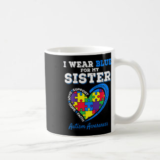 Ik Draag blauw voor mijn zuster Autism Awareness B Koffiemok