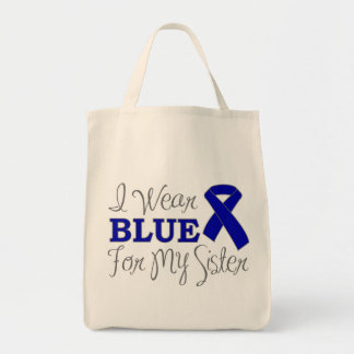 Ik Draag blauw voor mijn zuster (blauw bewustzijn Tote Bag