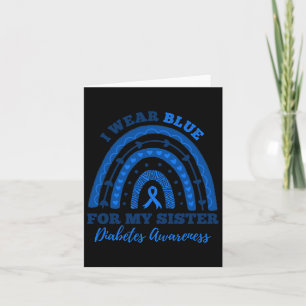 Ik Draag blauw voor mijn zuster T1d type 1 diabete Kaart