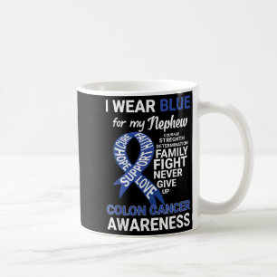 Ik Draag blauw voor neef darmkanker bewustzijnsges Koffiemok