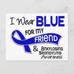 Ik Draag Blauwe Vriend 42 Spondylitis Ankylopoetic Briefkaart