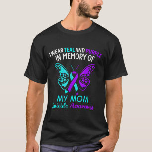 Ik Draag Blauwgroen &amp; Paarse ter nagedachtenis T-shirt