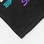 Ik Draag Blauwgroen & Paarse voor mijn man Fleece Deken (Hoek)