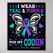 Ik Draag Blauwgroen & Paarse voor mijn neef Poster (Voorkant)