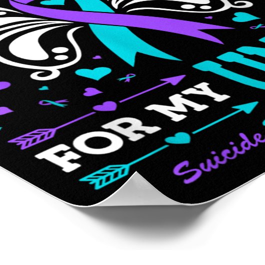 Ik Draag Blauwgroen & Paarse voor mijn oom Poster (Hoek)