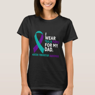 Ik Draag Blauwgroen & Paarse voor mijn vader z T-shirt
