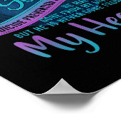 Ik Draag Blauwgroen & Paarse voor mijn zoon Su Poster (Hoek)