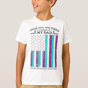 Ik Draag Blauwgroen en Paars ter nagedachtenis aan T-shirt
