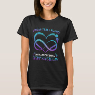 Ik Draag Blauwgroen en Paars voor iemand die ik mi T-shirt