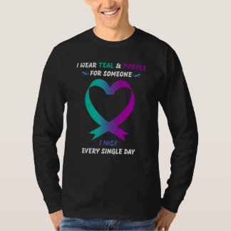 Ik Draag Blauwgroen en Paars voor iemand die ik mi T-shirt