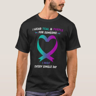 Ik Draag Blauwgroen en Paars voor iemand die ik mi T-shirt