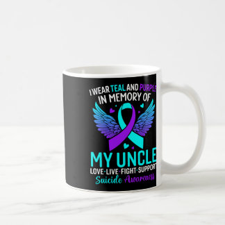 Ik Draag Blauwgroen en Paars voor mijn oom Suicide Koffiemok