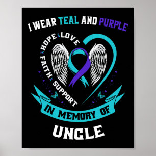Ik Draag Blauwgroen en Paars voor mijn oom Suicide Poster