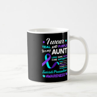 Ik Draag Blauwgroen en Paars voor mijn tante zelfm Koffiemok