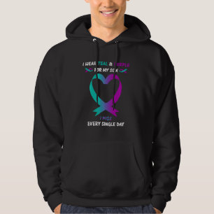 Ik Draag Blauwgroen en Paars voor mijn zoon... ik Hoodie