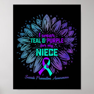 Ik Draag Blauwgroen en Paarse voor nichtje suïcide Poster