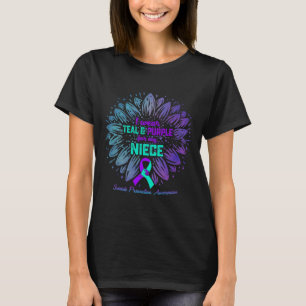 Ik Draag Blauwgroen en Paarse voor nichtje suïcide T-shirt