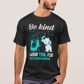 Ik Draag Blauwgroen kennis over voedselallergieën T-shirt