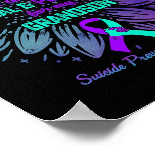 Ik Draag Blauwgroen Paars voor de preventie van mo Poster (Hoek)