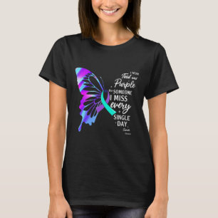 Ik Draag Blauwgroen Paars voor Memorial Suicide Pr T-shirt