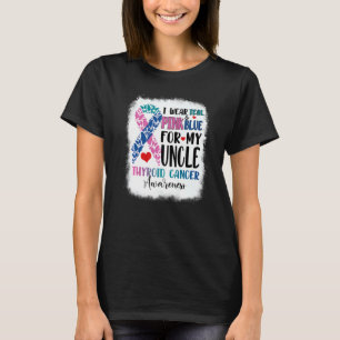Ik Draag Blauwgroen roze blauwe oom Thyroid Awaren T-shirt
