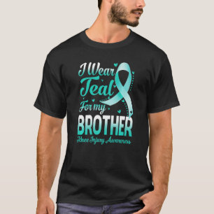 Ik Draag Blauwgroen voor mijn broeder-knie-letselb T-shirt