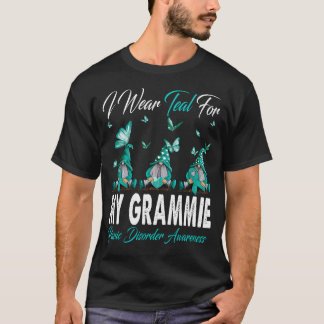 Ik Draag Blauwgroen voor MIJN GRAMMIE Paniekstoorn T-shirt