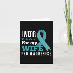 Ik Draag Blauwgroen voor mijn vrouw Polycystic Kid Kaart