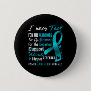 Ik Draag Blauwgroen voor UAL Ault Awareness Comfor Ronde Button 5,7 Cm