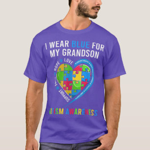Ik Draag Blue voor mijn kleinzoon T-shirt Grandma