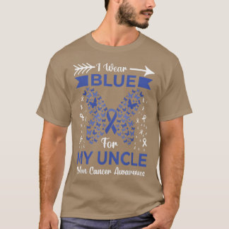 Ik Draag Blue voor mijn oom Colon Cancer Awareness T-shirt