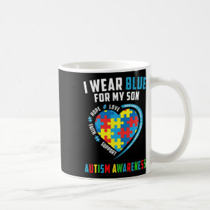 Ik Draag Blue voor My Son Autism Awareness Day Par Koffiemok