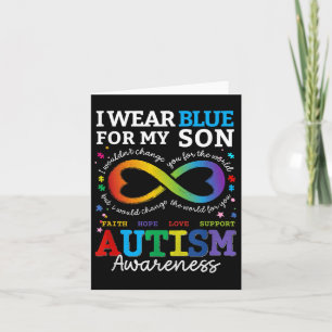Ik Draag Blues voor mijn zoon Autisme Bewustzijn M Kaart