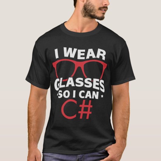 Ik Draag bril zodat ik het Codeprogramma van de On T-shirt (Voorkant)