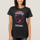 Ik Draag Burgundy Son Multiple Myeloma Awareness B T-shirt (Voorkant)