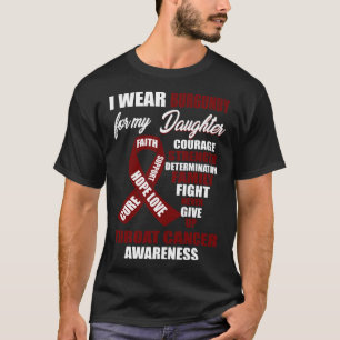 Ik Draag Burgundy Throat Cancer Awareness T-shirt