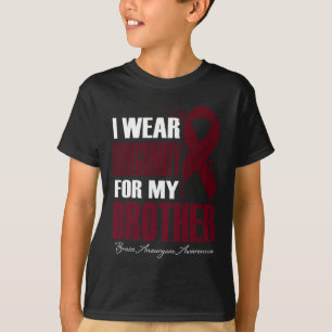 Ik Draag Burgundy voor mijn broer Brain Aneurysm A T-shirt