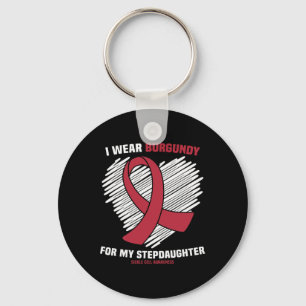 Ik Draag Burgundy voor mijn dochter Sickle Cell Aw Sleutelhanger