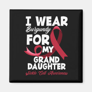 Ik Draag Burgundy voor mijn kleindochter Sickle Ce Magneet