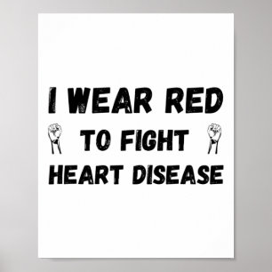 Ik Draag de ziekte van Rood tot Gevechten - Hartzi Poster