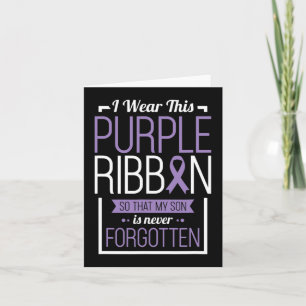 Ik Draag dit Paarse Ribbon Overdosering Bewustheid Kaart
