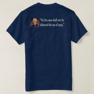 Ik draag een Pistool omdat een politieagent alleen T-shirt