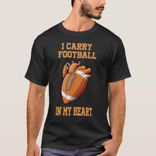 Ik draag Football in mijn Football voetballer T-shirt