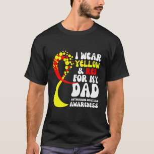 Ik Draag geel rood voor mijn vader auto-immuun hep T-shirt