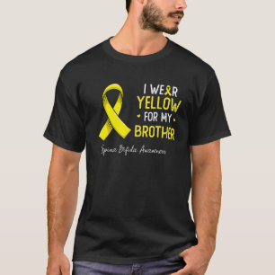 Ik Draag geel voor mijn broer Spina Bifida Awarene T-shirt