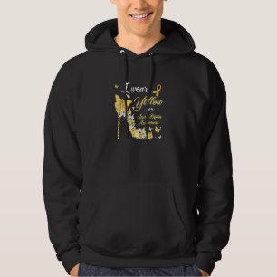 Ik Draag geel voor Spina Bifida Awareness Butterfl Hoodie