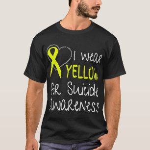 Ik Draag geel voor zelfmoordbewustmaking lint T-shirt