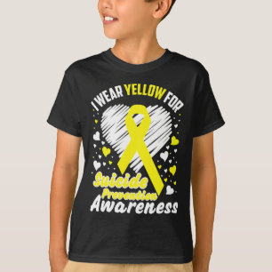 Ik Draag geel voor zelfmoordpreventie T-shirt