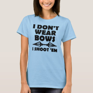 Ik draag geen strikken, ik schiet ze Grappig T-shi T-shirt
